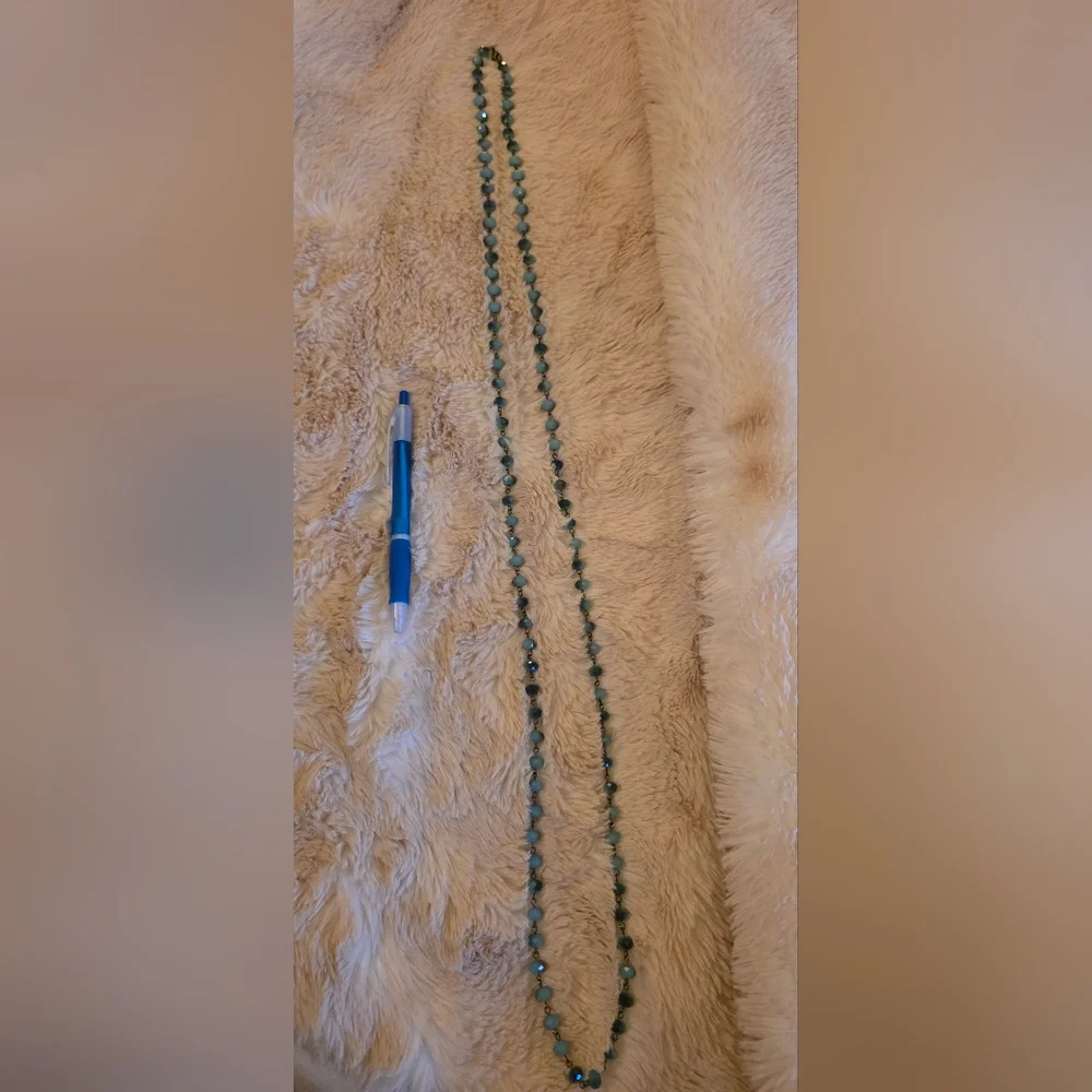 Boho Long Layering Strand, Gunmetal Statement Necklace